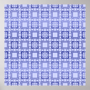 Póster Estilo vintage decorativo patrón geométrico irrepr