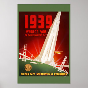 Póster Estilo Vintage Feria Mundial de San Francisco 1939