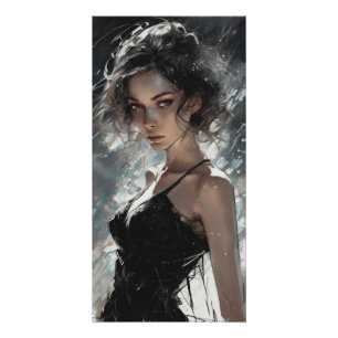 Póster Estilo Vintage Pequeño Vestido Negro Ilustración L