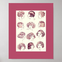 Estilos de pelo de mujeres de época 1924