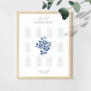Póster Estiloso gráfico de asientos Poster de Boda de die