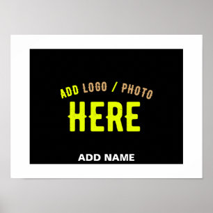 PÓSTER ESTILOSO MODERNO PERSONALIZABLE NEGRO MARCA VERIFI