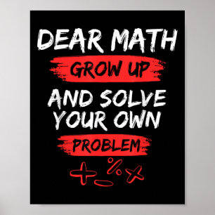 Póster Estimada Cita Matemática Divertida Para El Profeso