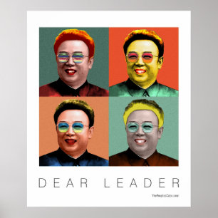 Póster Estimado líder Kim Jong Il