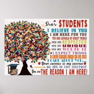 Póster Estimado Poster de aula estudiantil