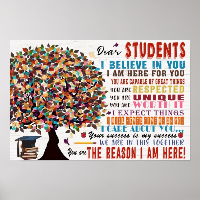 Póster Estimado Poster de aula estudiantil (Frente)