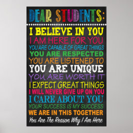 Póster Estimado Poster del aula de profesores