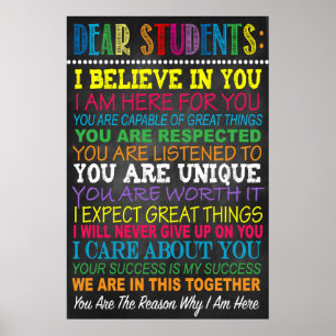 Póster Estimado Poster del aula de profesores