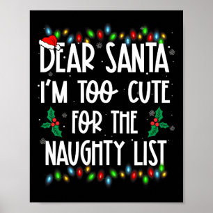 Póster Estimado Santa Im Demasiado Apreciado Para La Herm