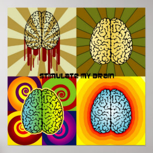 Póster Estimule mi cerebro