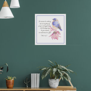 Póster Estímulo, Escritura Fil 5:6 Azulejo,