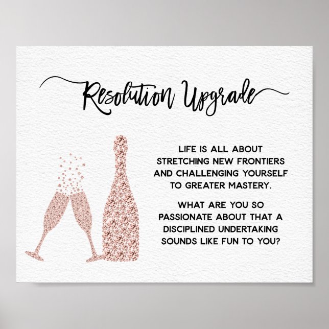 Póster Estímulo Motivacional de Año Nuevo y Cumpleaños (Frente)