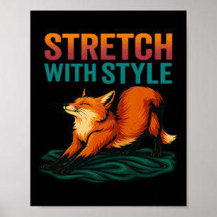 Póster Estirarse con estilo Posición de yoga relajante de