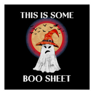 Póster Esto Es Alguna Hoja De Boo Halloween Fantasma Dive