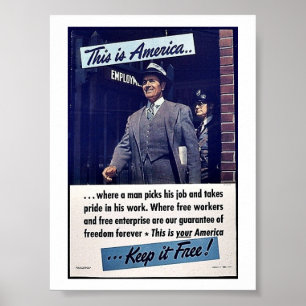 Póster ¡Esto Es Estados Unidos Manténganlo Libre!