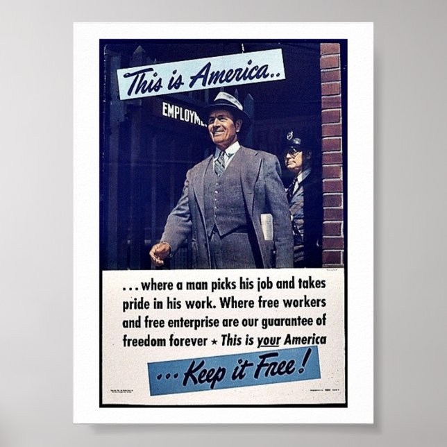 Póster ¡Esto Es Estados Unidos Manténganlo Libre! (Frente)