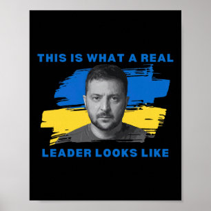 Póster Esto Es Lo Que Parece Un Verdadero Líder Zelensky