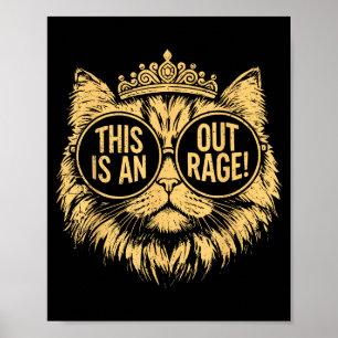 Póster Esto Es Un Ultraje Gato Meme Divertido Cita Sarcás
