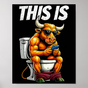 Póster Esto Es Una Mierda - Humor De Inodoro De Vacas Bs
