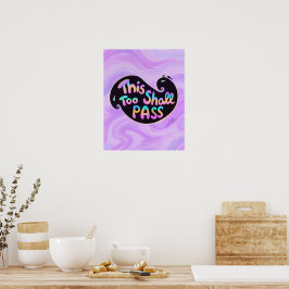 Póster Esto también pasará al Poster de tipografía de ond