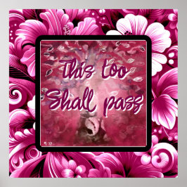 Póster Esto También Pasará Por El Árbol Abstrato Blanco R