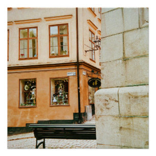 Póster Estocolmo casco antiguo, Gamla Stan, Suecia