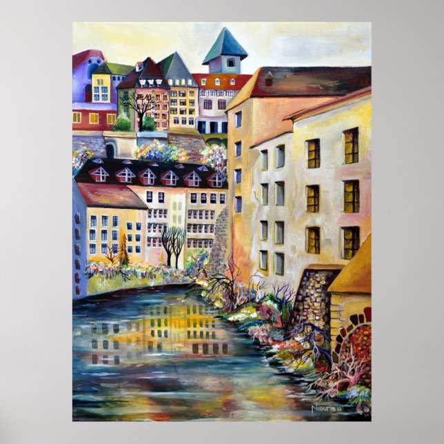 Póster Estocolmo, Gamla Stan, casco antiguo (Frente)