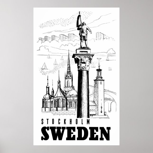 Póster Estocolmo, la capital de Suecia (Frente)