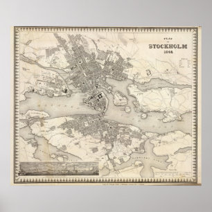 Póster Estocolmo, Suecia