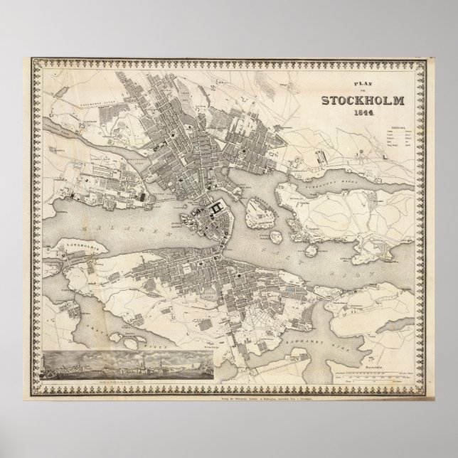 Póster Estocolmo, Suecia (Frente)