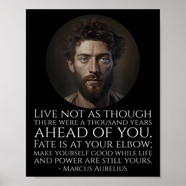 Póster Estoicismo Marcus Aurelius - Filosofía romana esto (Frente)