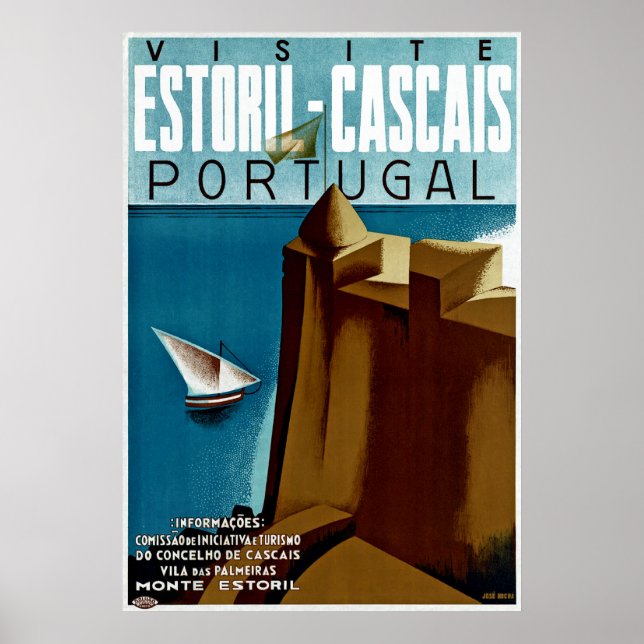 Póster Estoril-Cascais en Portugal (Frente)