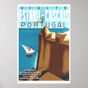 Póster Estoril-Cascais Portugal Poster de Viajes Vintage