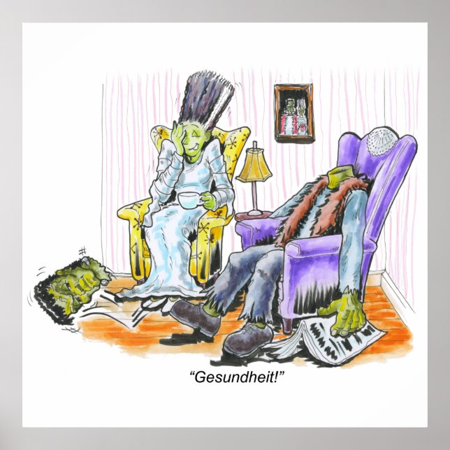 Póster Estornudo de Frankenstein (Frente)