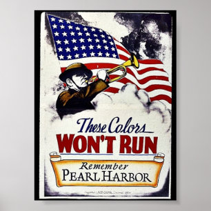 Póster Estos colores, no correrán, Pearl Harbor