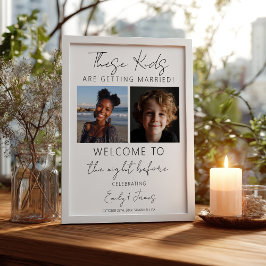 Póster Estos Niños Están Recibiendo Cena De Ensayos Casad