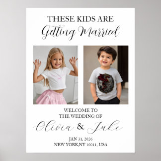 Póster Estos niños se van a casar Letrero