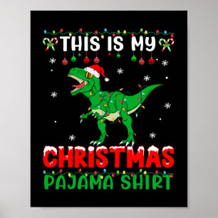 Póster Estos son mis Navidades Mamáes de luz de dinosauri
