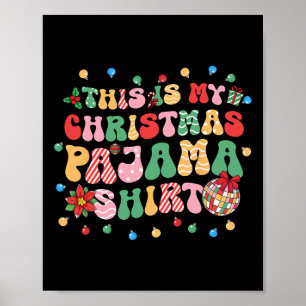 Póster Estos son mis Navidades Navidades Pajama Divertida