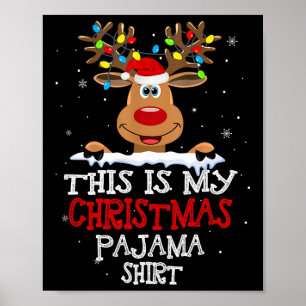 Póster Estos son mis Navidades Navidades Pajama Divertido