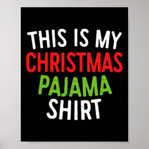 Póster Estos Son Mis Navidades Pajama Adultos Xmas Pjs Ho