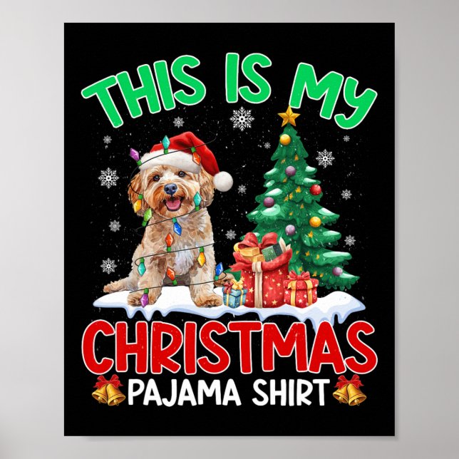 Póster Estos son mis Navidades Pajama Apoo Dog Amantes de (Frente)
