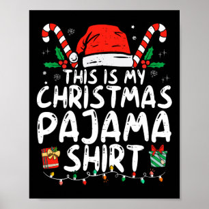 Póster Estos Son Mis Navidades Pajama Funny Xmas Pjs Homb