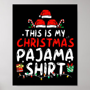 Póster Estos Son Mis Navidades Pajama Funny Xmas Pjs Homb