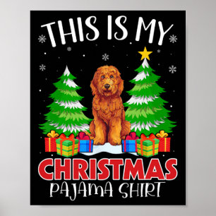 Póster Estos son mis Navidades Pajama Goldendoodle Perro 