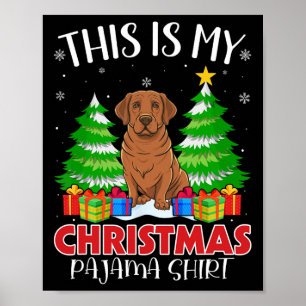 Póster Estos son mis Navidades Pajama Labrador Perro Xmas