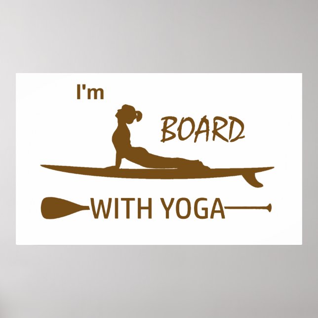 Póster Estoy a bordo con yoga (Frente)