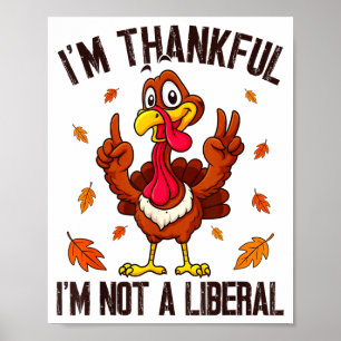 Póster Estoy Agradecido De No Ser Un Pavo Divertido Liber