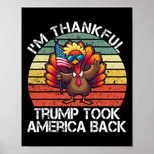 Póster Estoy agradecido de que Trump ganara a Estados Uni