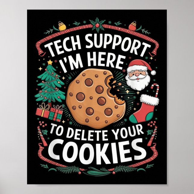 Póster Estoy aquí para borrar tus cookies - Navidades div (Frente)